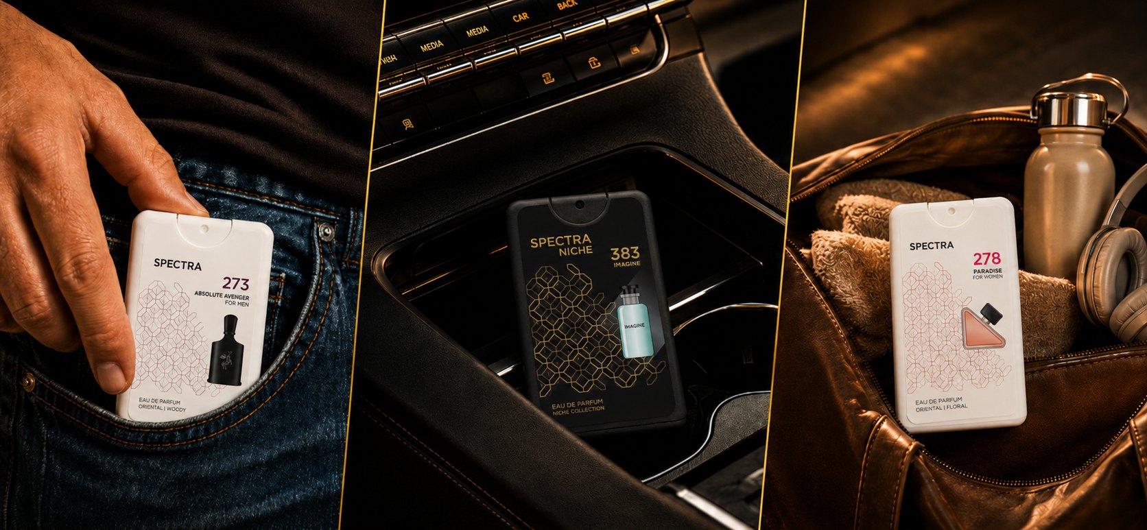 Spectra Perfumes  luxury pocket perfumes — perfect for your pocket, car and bag